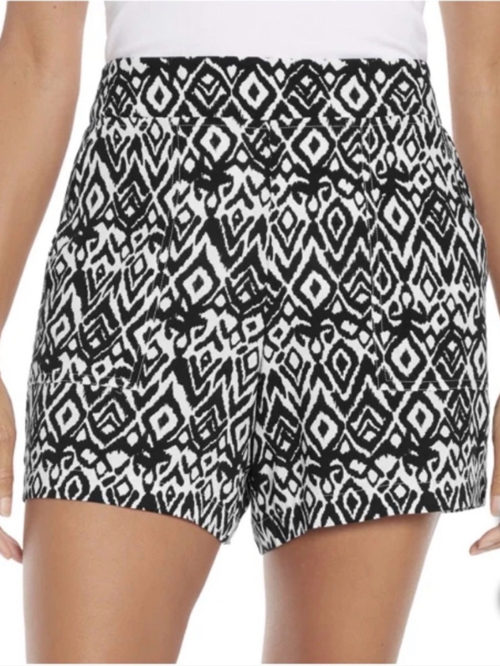 Wildfox Lightweight Patterned Shorts White/Black L